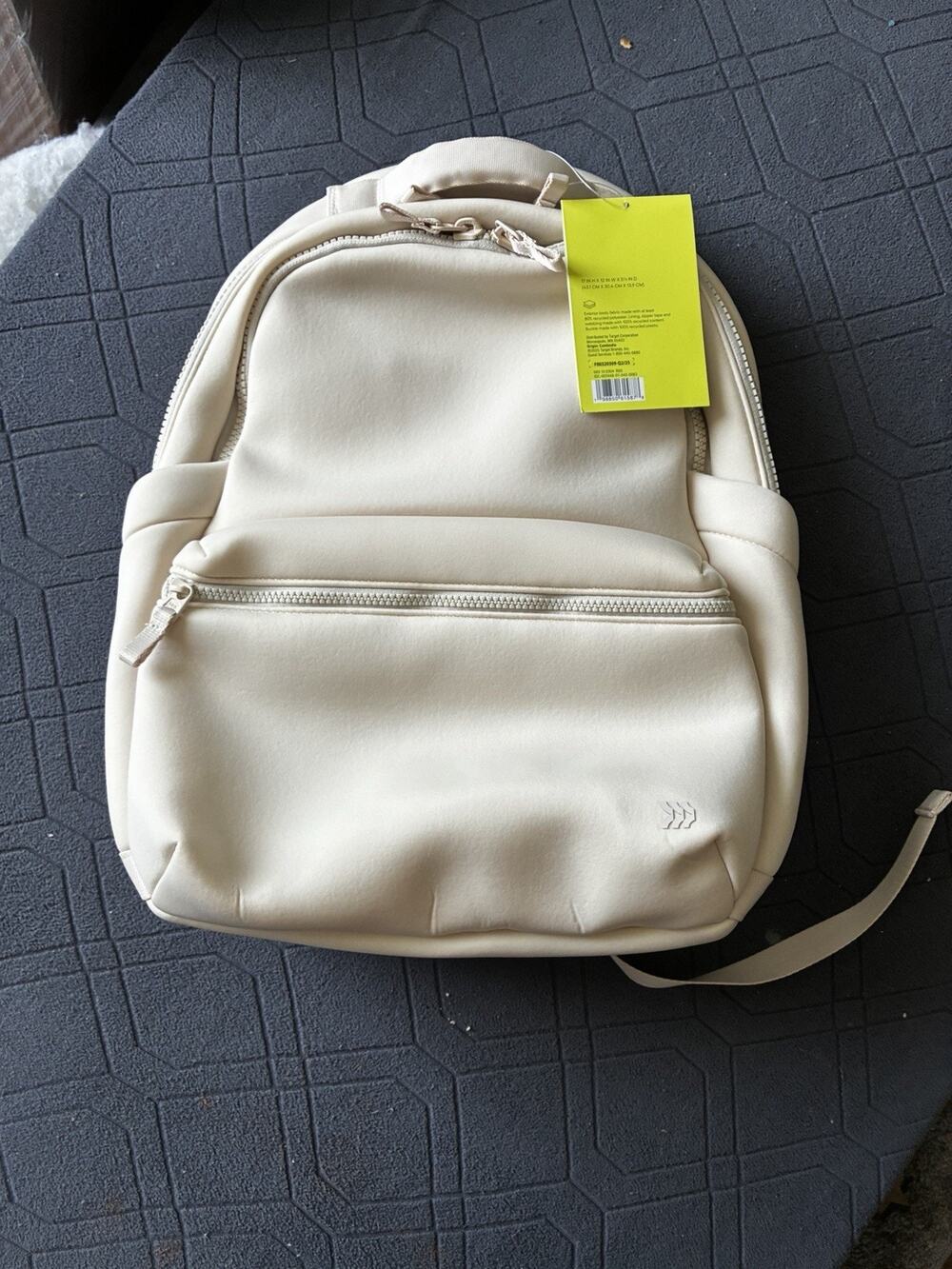 14L Faux Neoprene Backpack - All In Motion Cream Water Repellent 17”